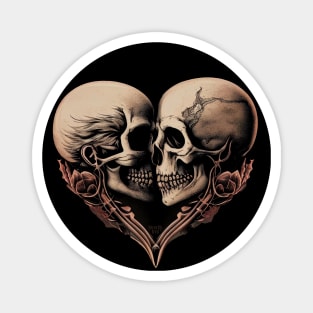 The Kissing Skulls Magnet